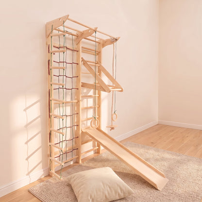 BeLissi Kaya Kletterwand mit Rutsche und Hangeldreieck für aktive Kinder