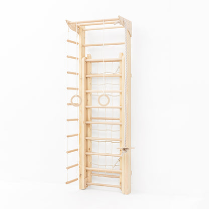 Belissi Nelo Kletterwand in platzsparender, eingeklappter Position